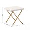 Flash Furniture Archer 28-in Oversized Folding Saucer Chair w/Folding Ottoman, Ivory Faux Shearling/Gold Frame FV-FSC-027-FR-IV-SGD-GG - alternate 3